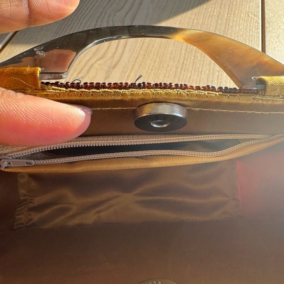 Vintage beaded mini Black and Cream Checkered Mini Bag - Picture 3 of 3